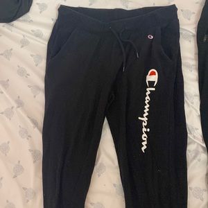 Black champion sweatpants. Medium